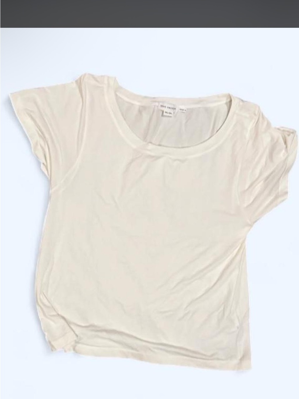 Good American Relaxed Scoop Neck Short Sleeve Tee - White